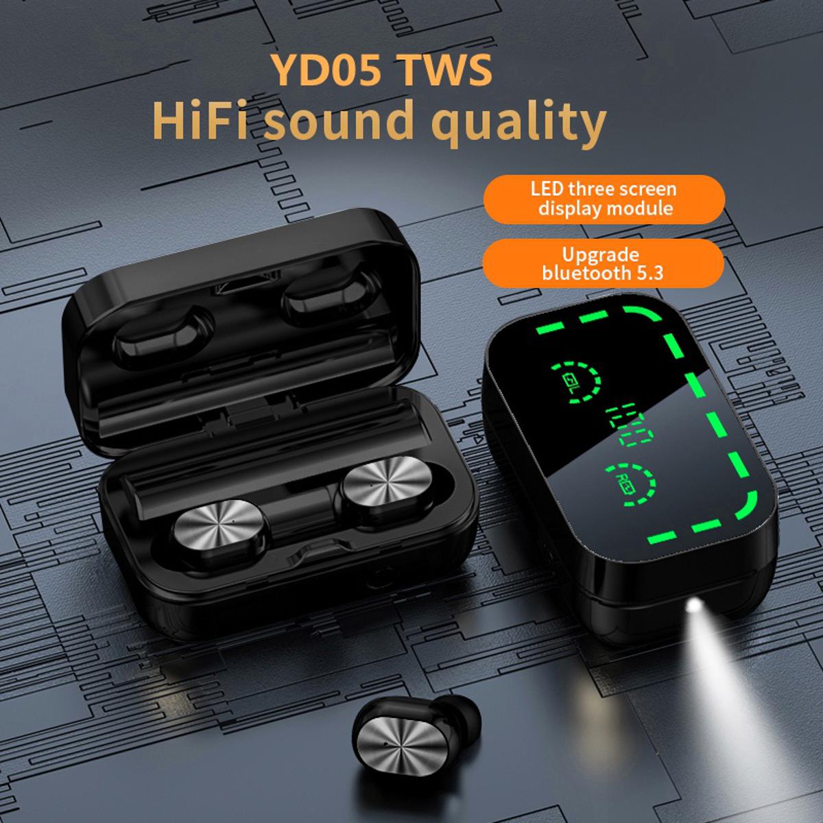 YD05 TWS Bluetooth Headphones Touch Wireless