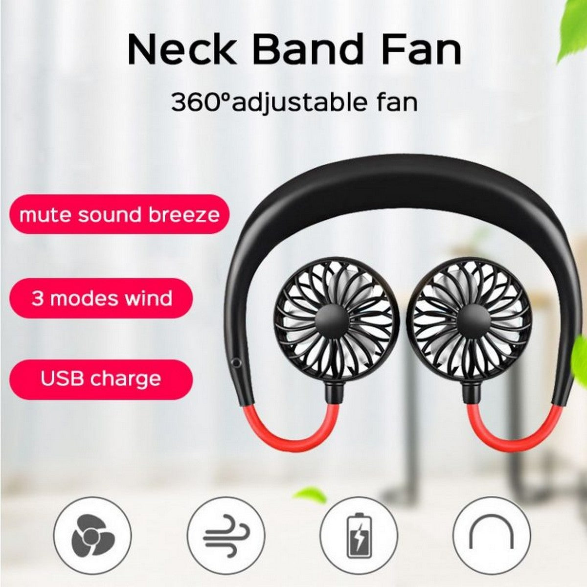 Portable Neck Fan - Rechargeable